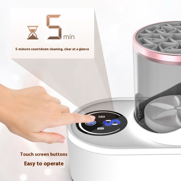 Electric Makeup Brush Cleaner Rechargeable Makeup Brushes Cleaning Tool Automatic Makeup Brush Cleaning Stand Device - Image 2