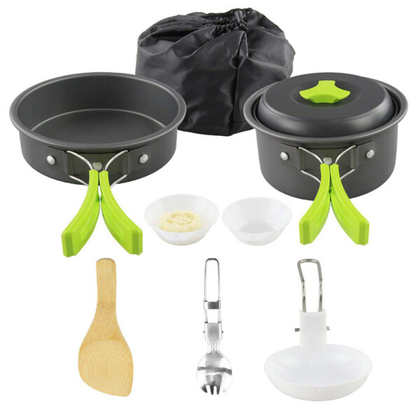 Camping Cookware Kit Outdoor Cooking Set Aluminum Equipment Outdoor Pot Travel Tableware Kitchen Hiking Picnic BBQ - Image 6