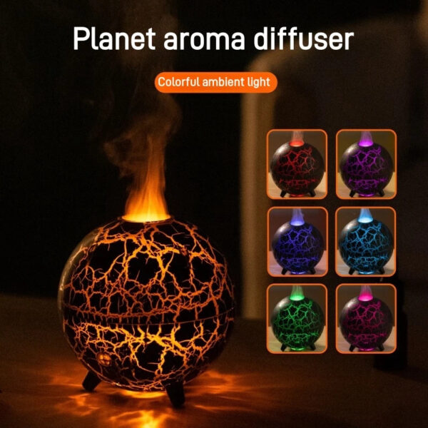 Creative Planet Colorful Atmosphere Lamp USB Humidifier 200ML Water Tank Can Add Essential Oil Household Mini Aroma Diffuser - Image 5